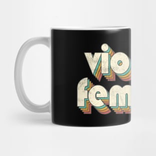 Vintage Violent Rainbow Letters Distressed Style Mug